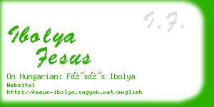 ibolya fesus business card